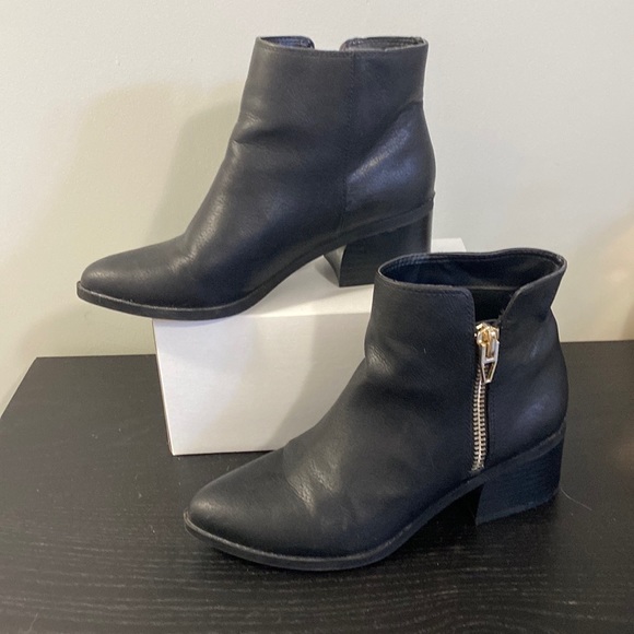 Call it Spring Black Leather Booties - Picture 3 of 6
